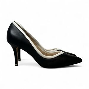 White House Black Market Holly Stiletto Heel Pumps Two-Tone in Black & White